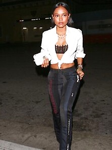 Karrueche Tran See Thru Bra Outside Mastroâ€™S In Beverly Hills