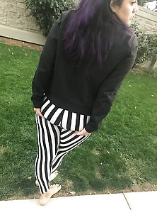 Black And White Striped Pants