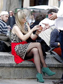 Candid Tights Pantyhose Street - 13