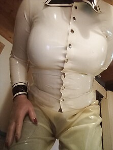 Post-Op Ladyboy Angie Dildoing and Gets Fucked