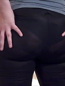 Pawg In See Through Yoga Pants Transparent Leggings Big Ass