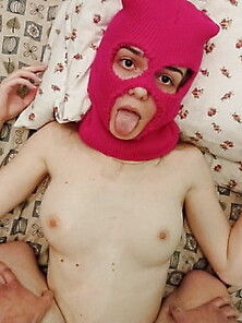 Cute Girl In Balaclava Mask!