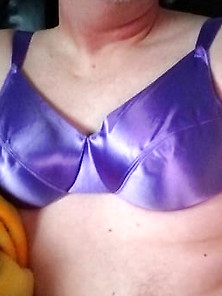 Purple Satin Bra