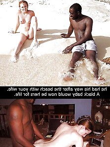 Bi-Racial Vacation Cuckold Beach Caps