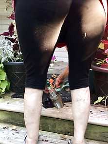 Caught Mature Wife Gardening In Summer Spandex