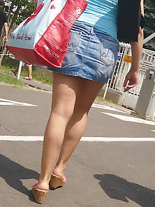 Hungarian Street Candid X Curly Hair Milf Nice Legs