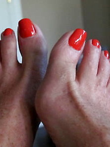 Some Pics Of My Wife's Long Toenail