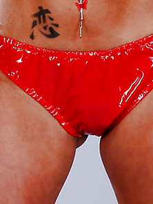 Pvc-U-Like Pvc Plastic Thong Briefs