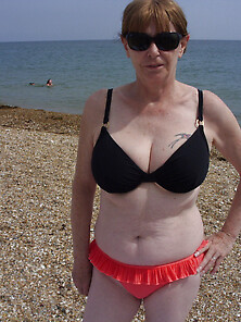 Amateur Mature Wife Denise At Beach