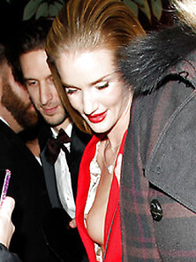 Rosie Huntington Whiteley Nipple Slip At British Fashion Awards