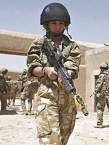 Cheryl Tweedy Entertaining British Troops