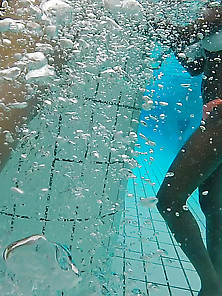 Super Sexy Black Girl Thong At Pool Today