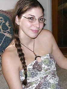 Upskirt Glasses Wearing Nerdy Teen