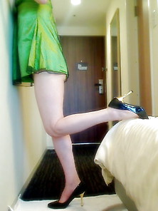 Crossdresser Green Sissy Femboy