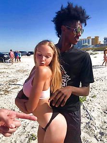 Bikini Clad White Women With Black Men 11