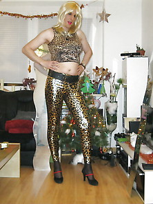 Sandralein33 Blonde In Leopard Outfit