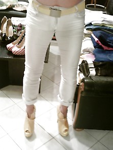 Dwim - White Tightly Pants & Yellow Heels 03