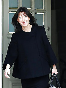 Samantha Cameron Candid Thong In See Through Skirt