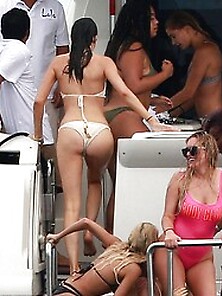 Kendall Jenner and Kylie Jenner photos on yacht
