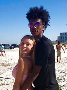 Bikini Clad White Women With Black Men 12