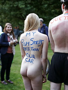 Blonde Slut At The World Naked Bike Ride