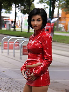 Babe In Red Pvc