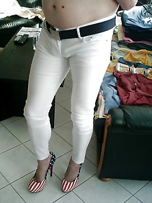 Dwim - White Tightly Pants And U. S.  Heels 03