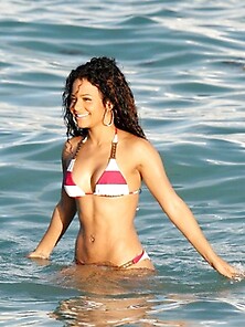 Christina Milian Looks Hot In Bikini Candids