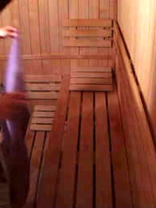 Sauna:brunette Big Tits