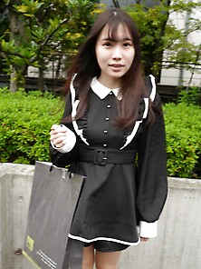 Adorable Young Japanese Girl Mio Ito Looks Sexy In Black Uniform