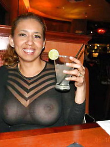 Ladies Dinning In See Through Tops