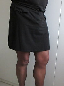 Black Skirt And Nylons