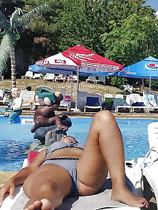 Spy Pool Cameltoe Woman Romanian